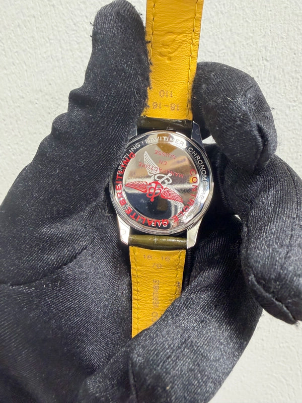 Breitling Navitimer Automatic Mint Green Dial on Leather Strap Ref A17395361L1P2 with Card