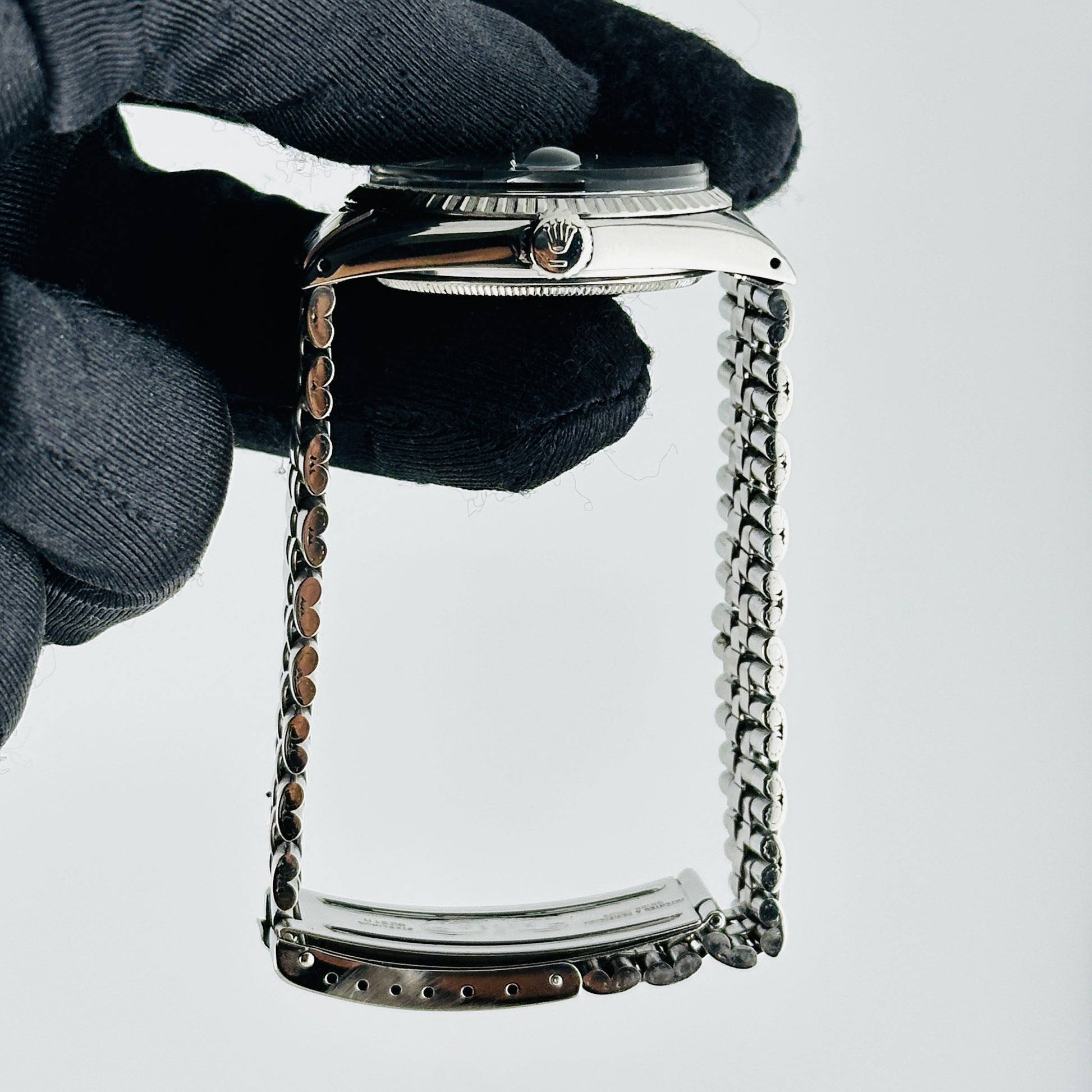 Rolex Datejust Grey Linen Stick Dial on Folded Jubilee Bracelet Ref. 1603 1971 — view 5