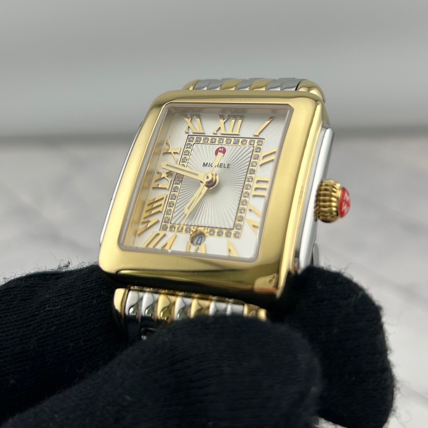 Michele Deco Madison Silver Set With Diamonds Dial Ref. MWW06G000013 Card Open Date — view 3