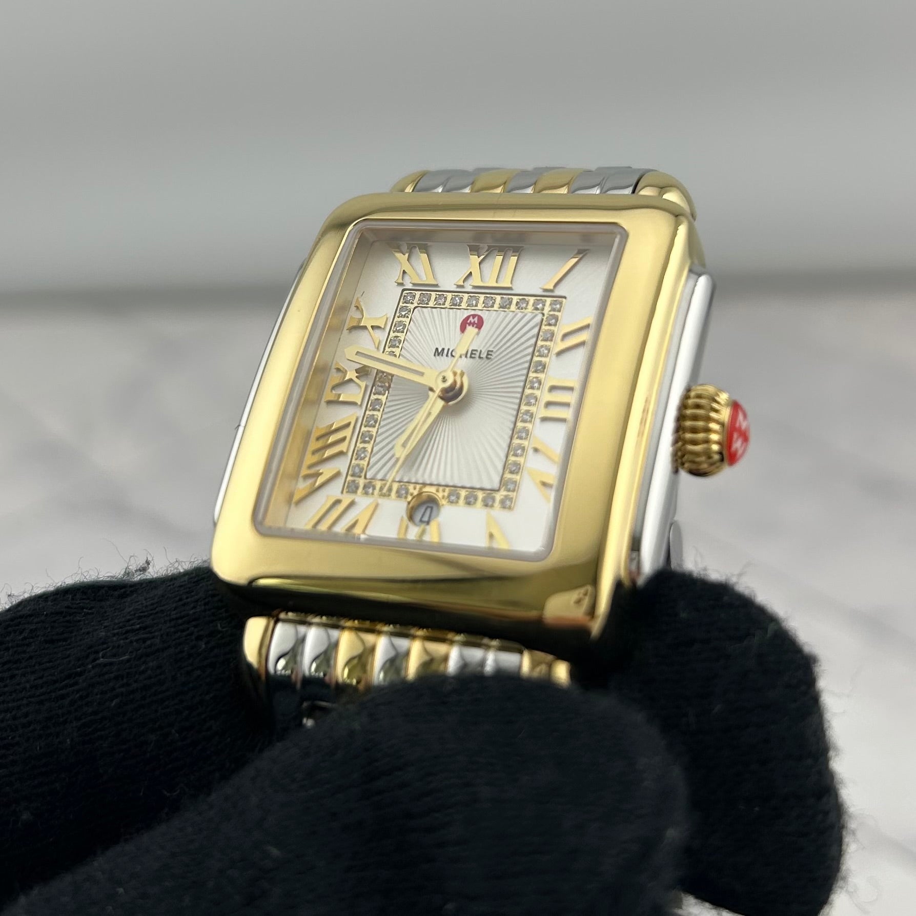Michele Deco Madison Silver Set With Diamonds Dial Ref. MWW06G000013 Card Open Date — view 3