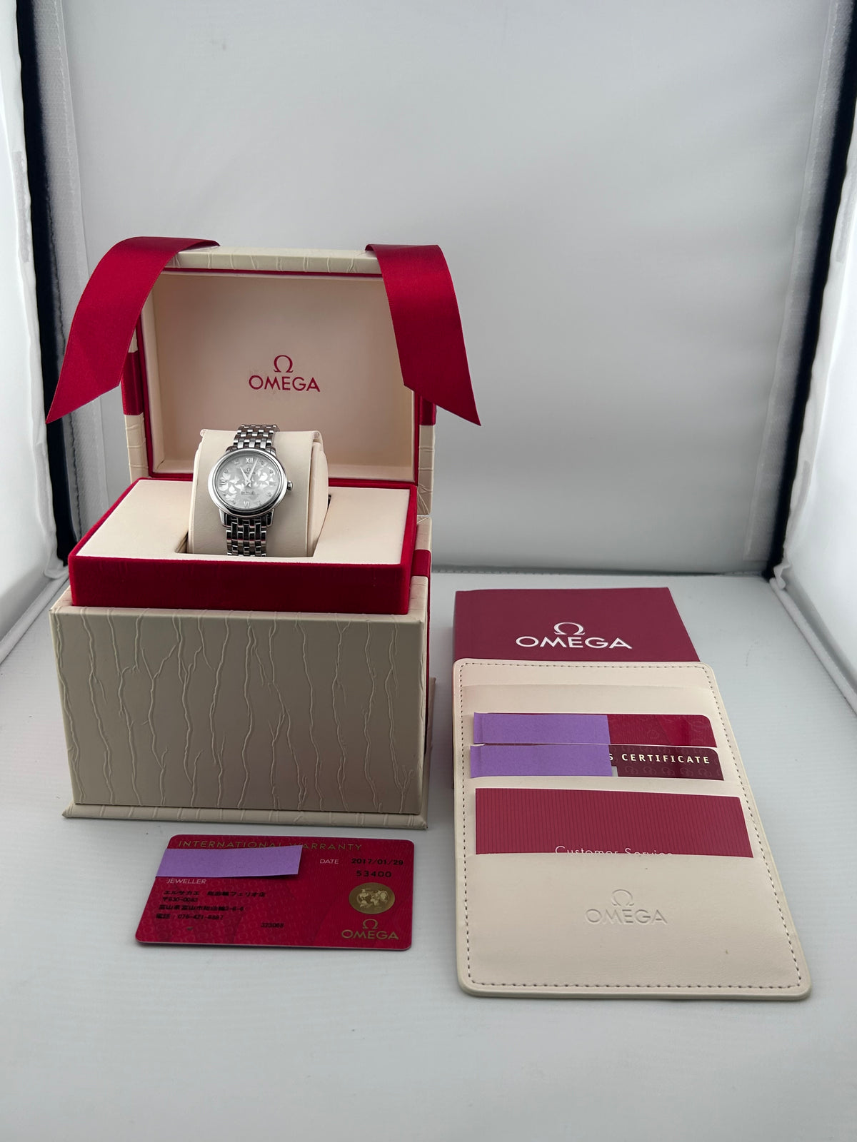 Omega De Ville Prestige Silver Dial on Stainless Steel Ref. 42410276052001 Complete 2017 — view 6