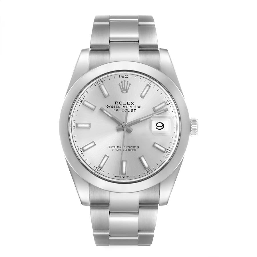 Rolex Datejust Silver Index Dial on Oyster Bracelet Ref. 126300 Card 2019
