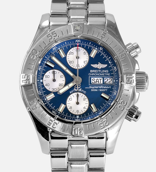 Breitling Superocean Blue / Luminous Hands Dial on Stainless Steel Bracelet Ref. A13340/A111C16PRS Complete 2006