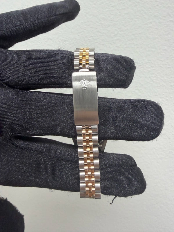 Rolex Datejust Lady Champagne Stick Dial on Jubilee Ref 69173 with Papers