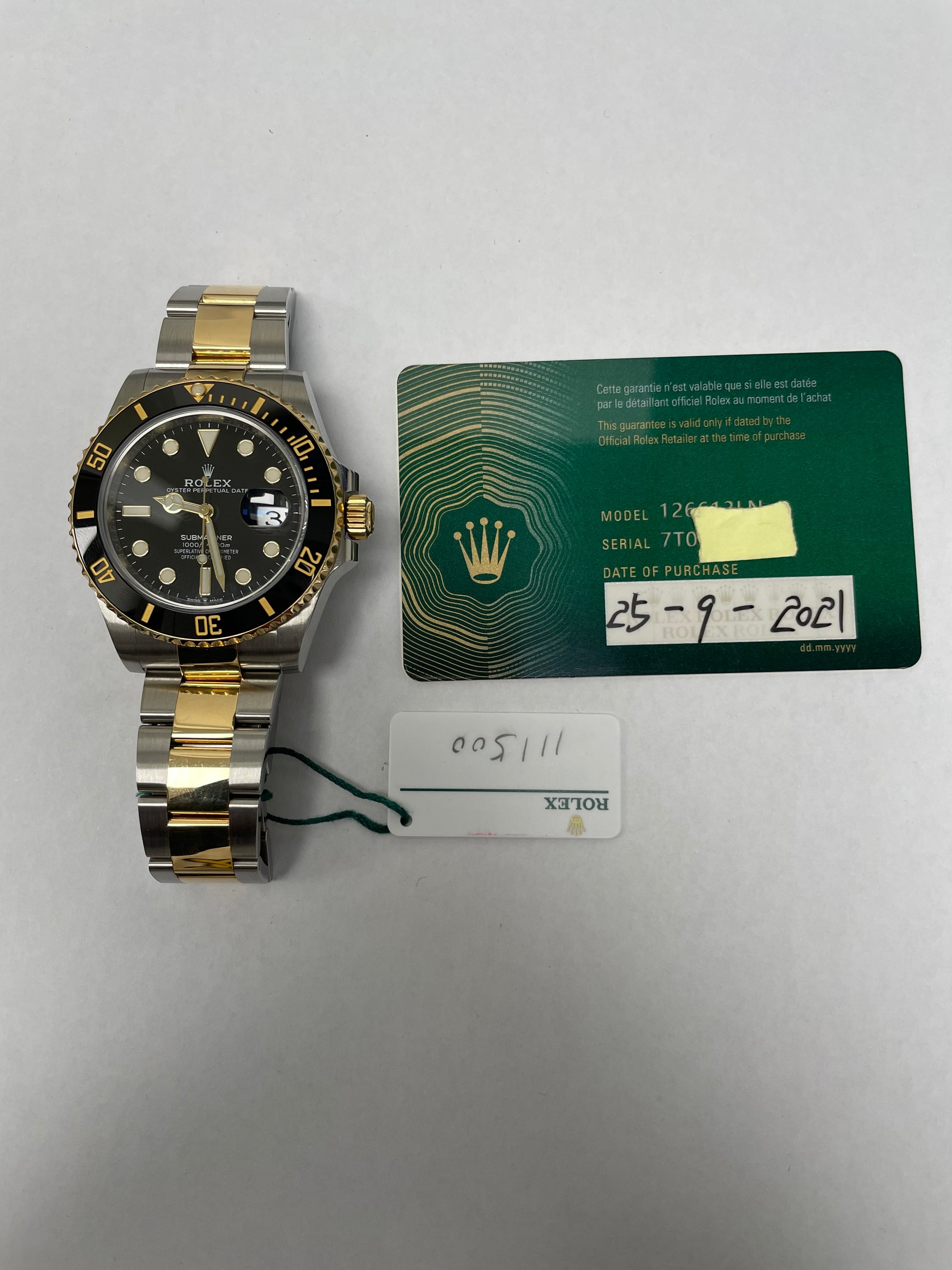 Rolex Submariner Black Dial on Oyster Ref. 126613LN Card 2021 — view 6