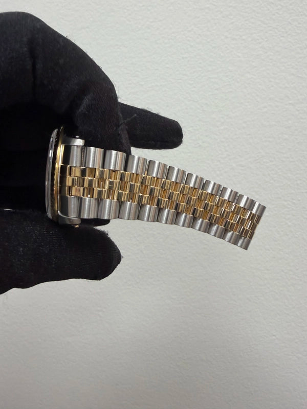 Rolex Datejust Champagne Stick Dial on D Link Jubilee Ref 16233 with Papers 1992