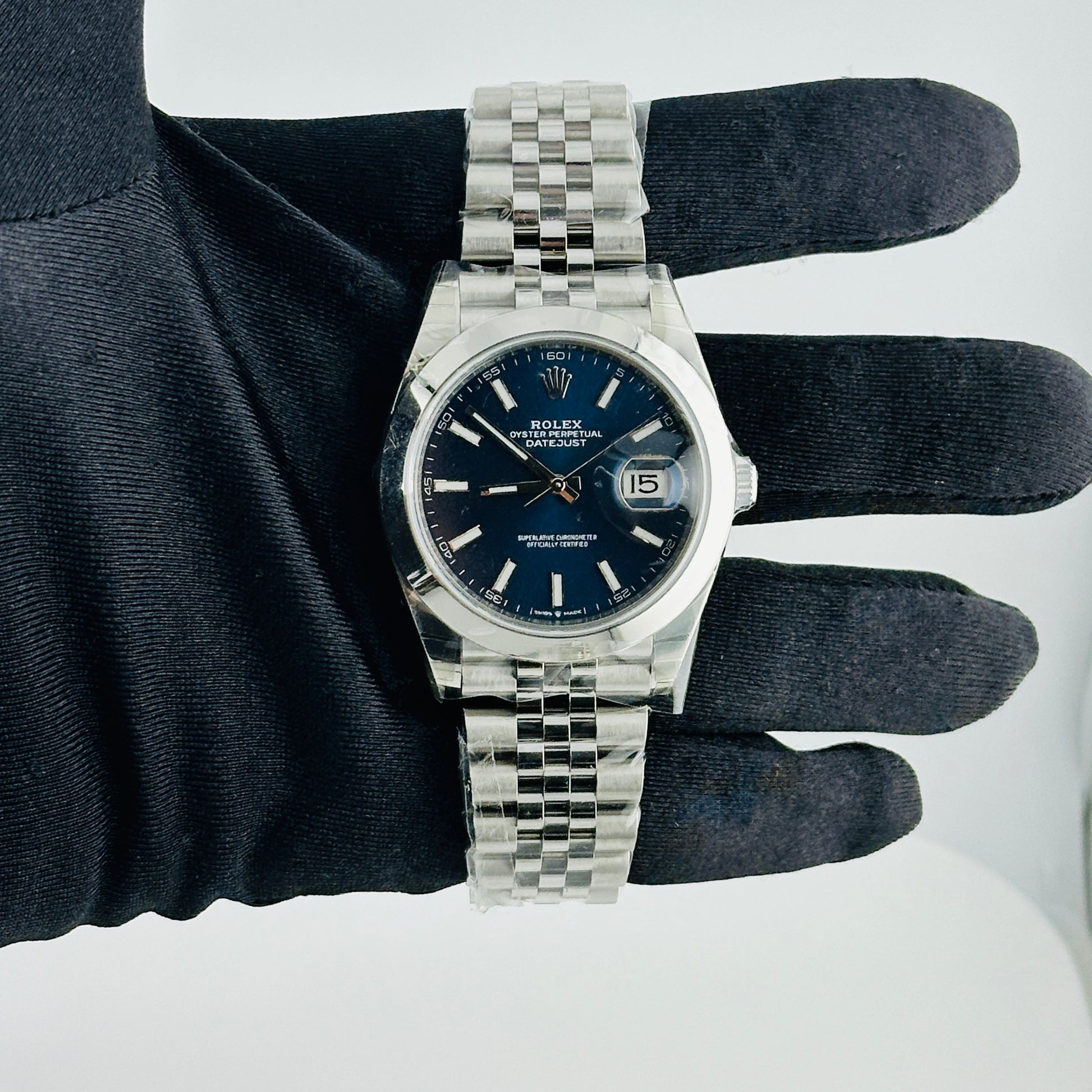 Rolex Datejust Blue Index Dial on Jubilee Ref. 126300 Card 2019 — view 2