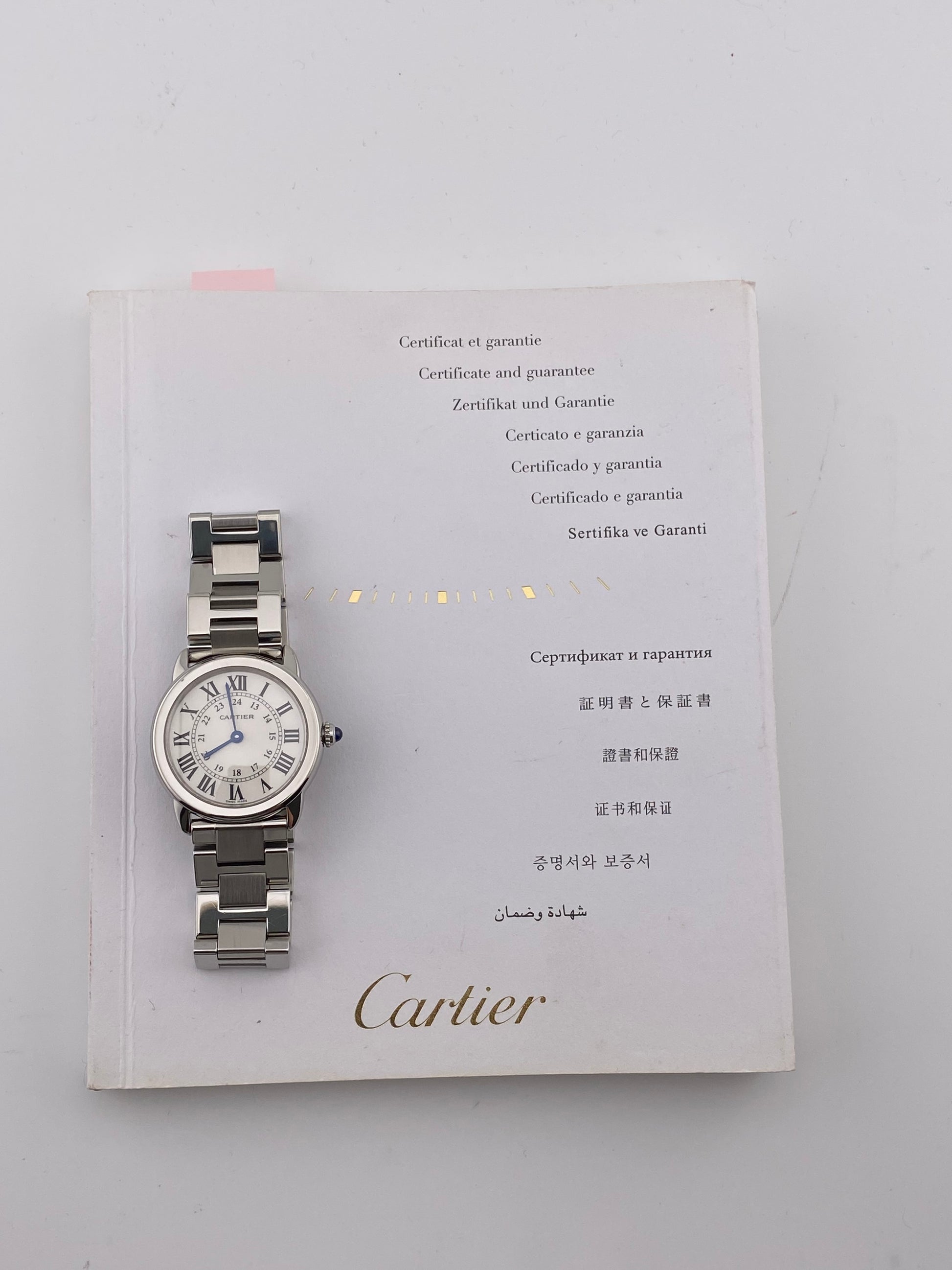 Cartier Ronde Solo Silver Roman Dial on Stainless Steel Bracelet Ref. W6701004 Papers 2011 — view 7