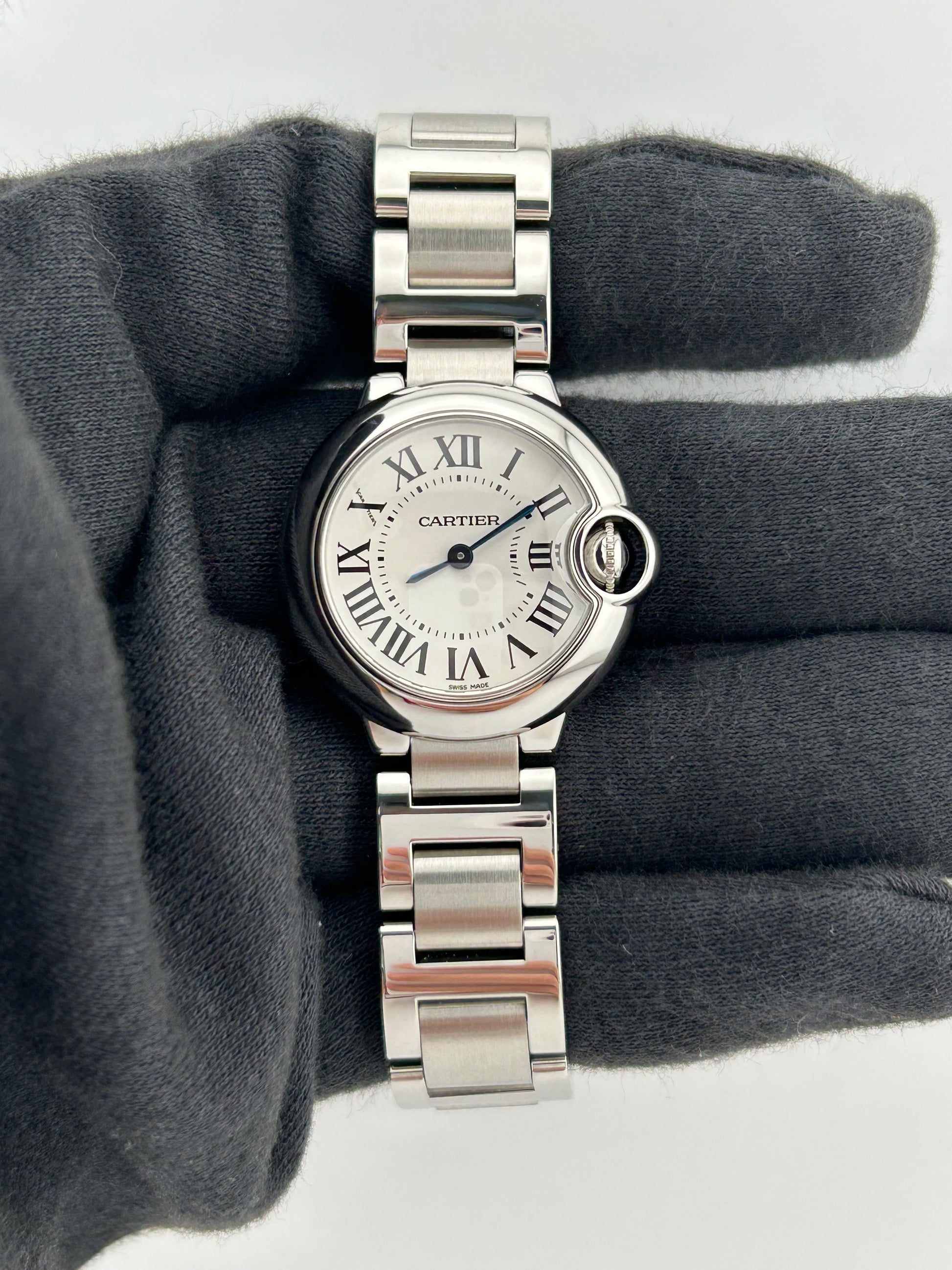 Cartier Ballon Bleu Silvered Opaline Dial on Bracelet Ref. W69010Z4 Papers 2016 — view 2