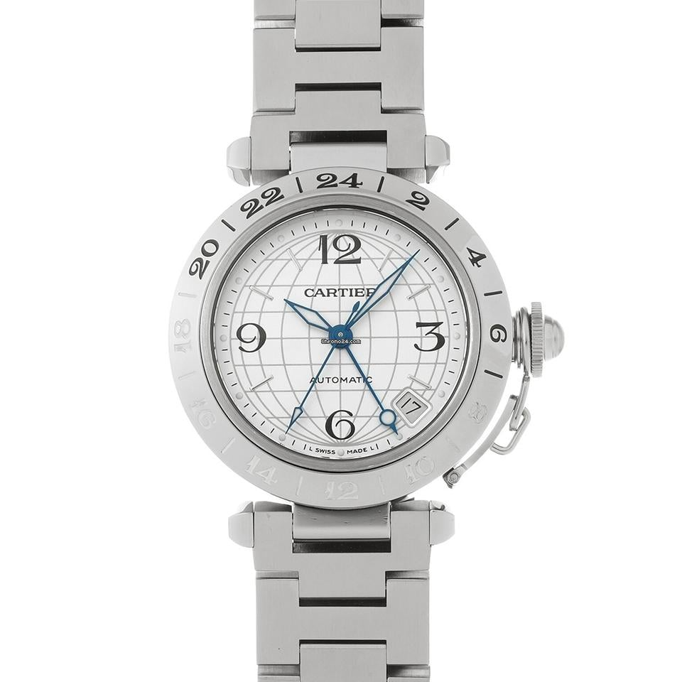 Cartier Pasha Silver Dial on Stainless Steel Bracelet Ref. W31078M7