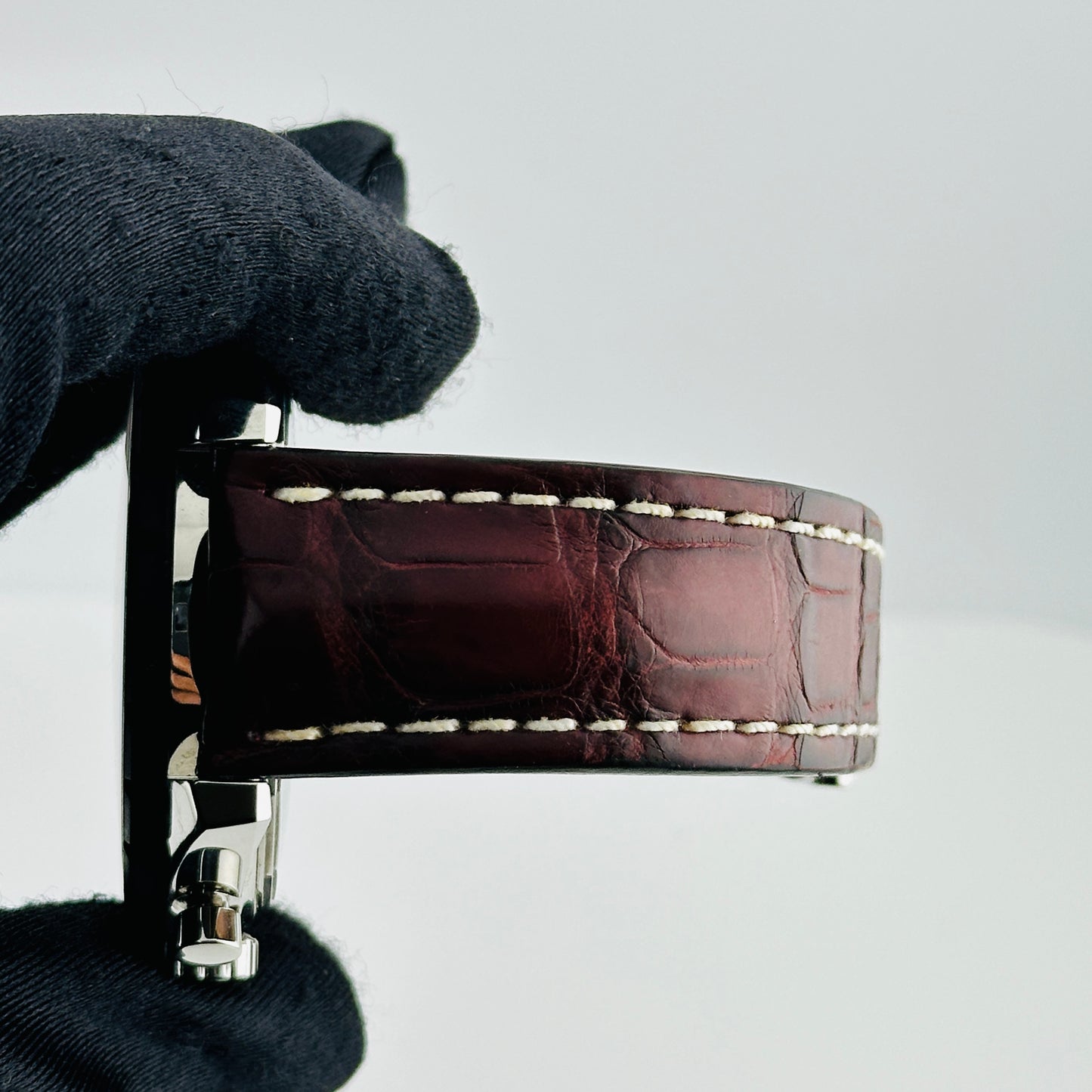 Breitling Chrono-Matic Brown Dial on Leather Band Ref. A14360 Papers 2010 — view 4