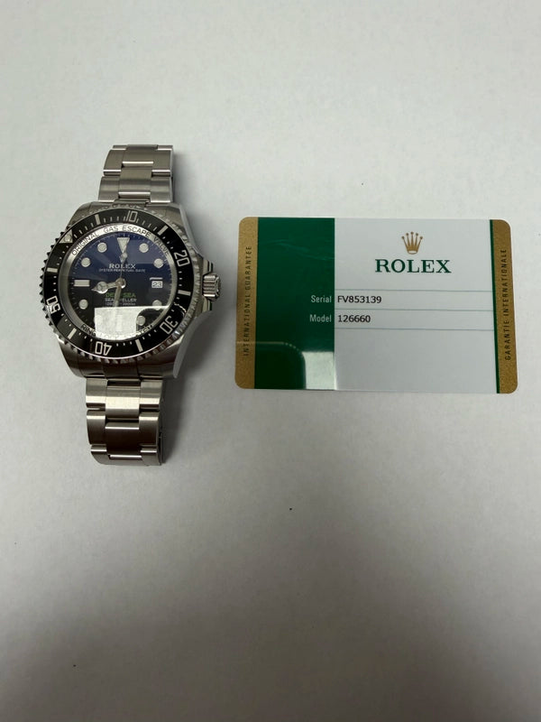 Rolex Sea-Dweller Deepsea Blue James Cameron Dial on Oyster Ref 126660 with New Style Card White 2019