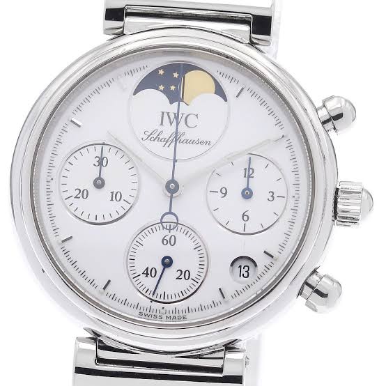 Iwc Da Vinci Chronograph White Dial on Stainless Steel Bracelet Ref. IW373606 Papers 2002