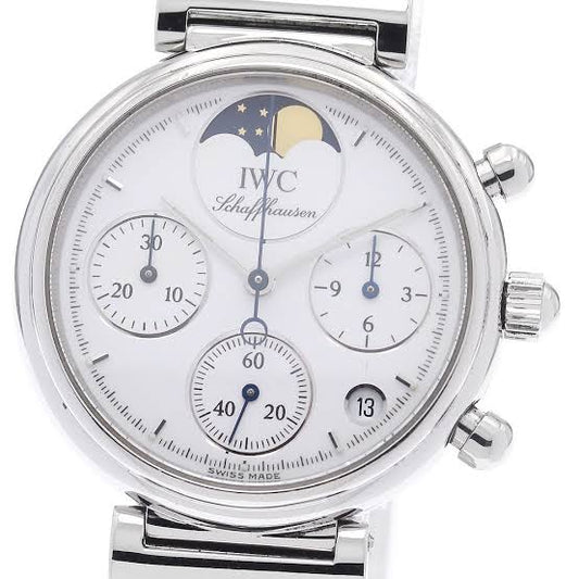 Iwc Da Vinci Chronograph White Dial on Stainless Steel Bracelet Ref. IW373606 Papers 2002