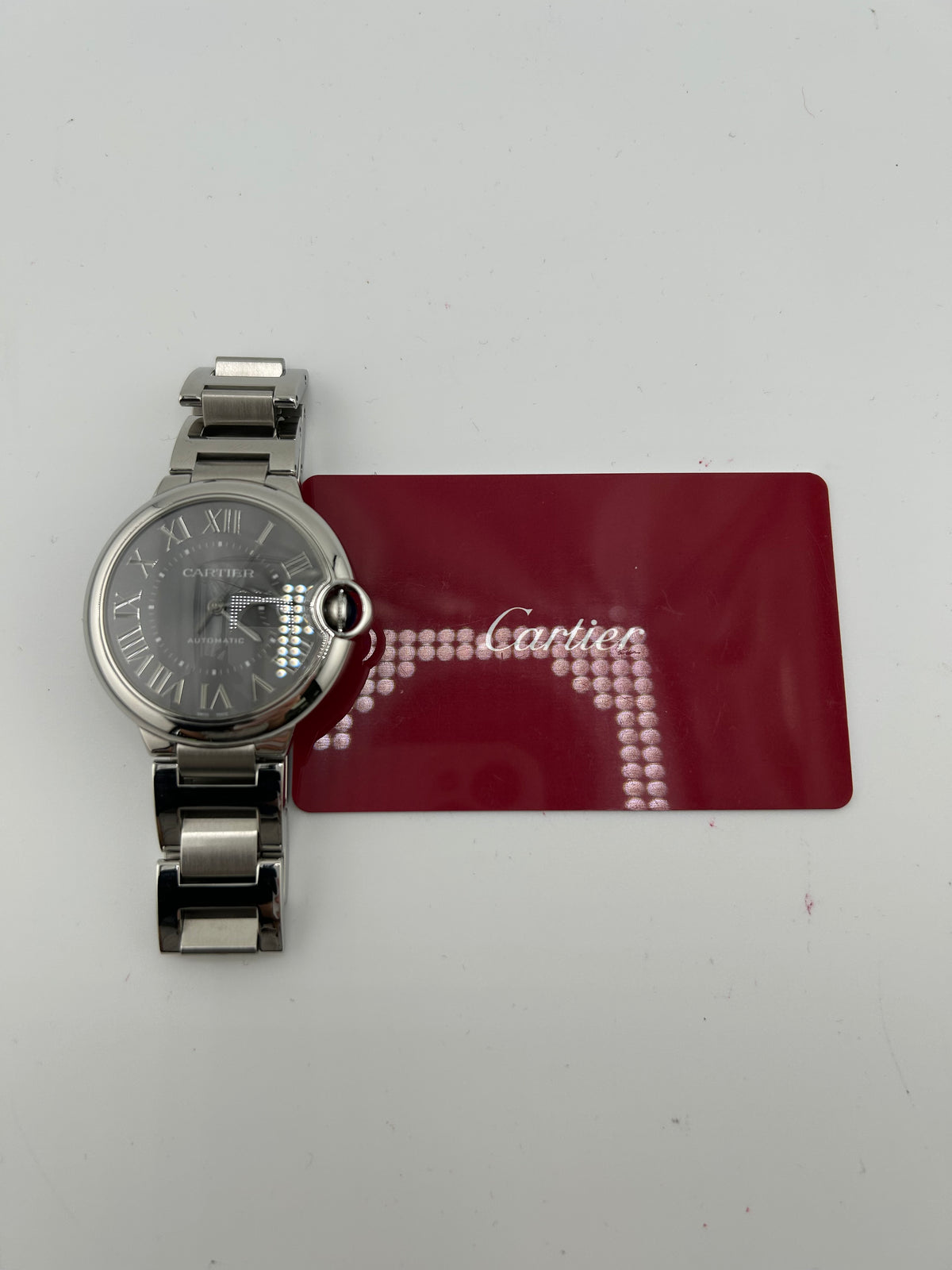 Cartier Ballon Bleu 40 Dark Gray Dial on Stainless Steel Bracelet Ref. WSBB0060 Card 2021 — view 7