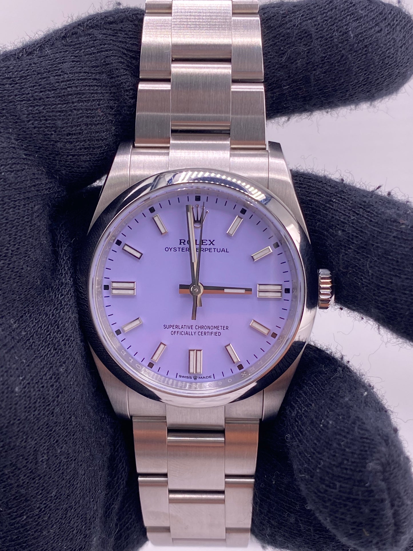 Rolex Oyster Perpetual Lavender Dial on Oyster Ref. 126000 Card 2025