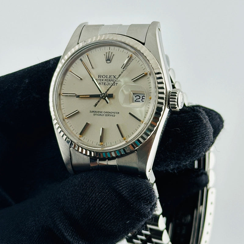 Rolex Datejust Silver Dial on D Link Jubilee Ref 16014