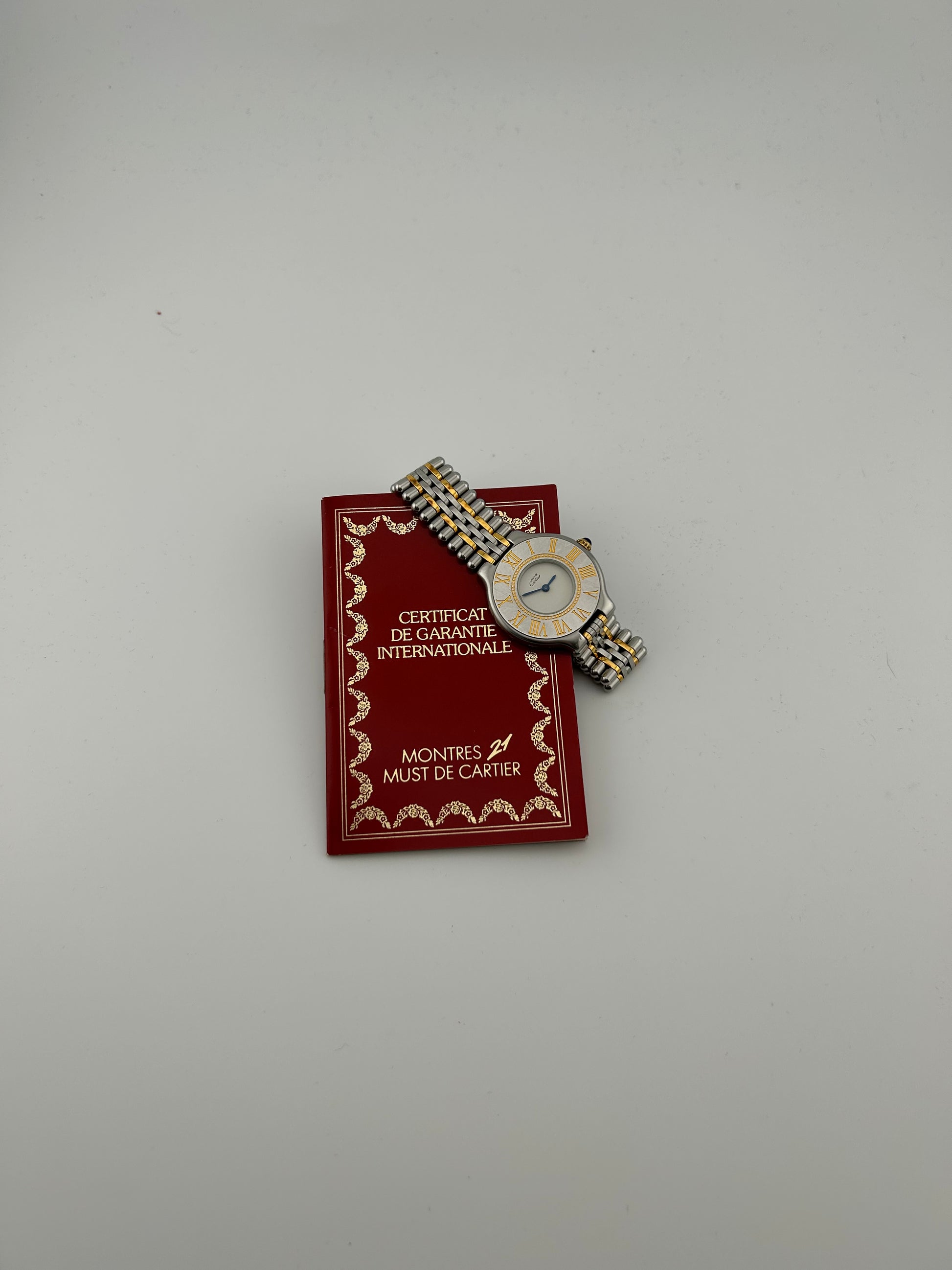 Cartier Montres 21 Must de Cartier Silver Dial on Stainless Steel & Yellow Gold Ref. 1340 Papers 1988 — view 6