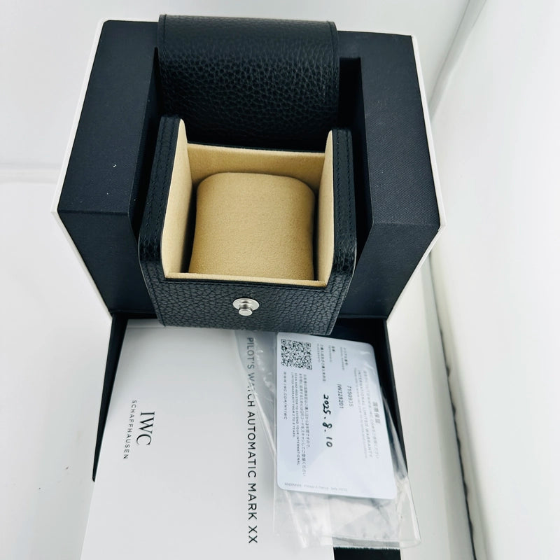 Iwc Pilot's Watch Mark XX Black / Arabic Numerals Dial on Leather Strap Ref IW328201 with Card 2025