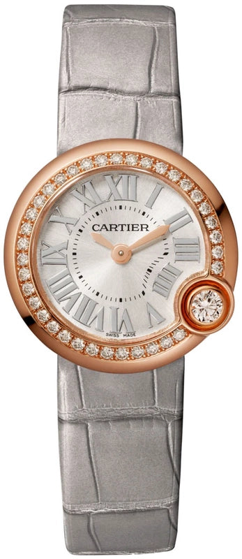 Cartier Ballon Bleu B/P Silver Roman Dial on Leather Ref WJBL0006/4162 with Card 2019