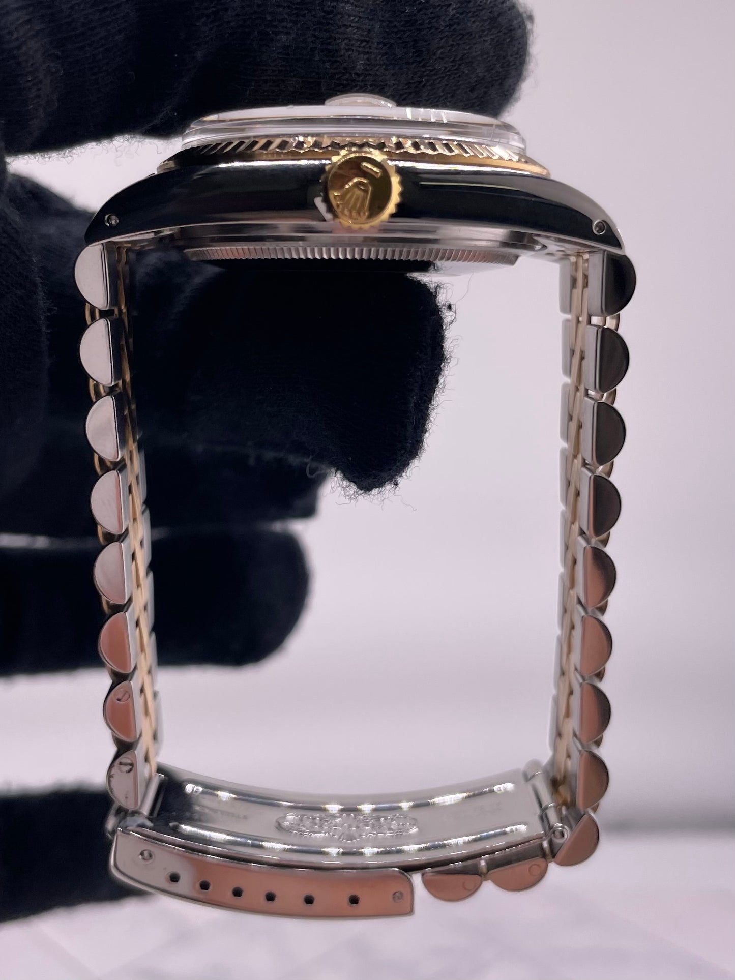 Rolex Datejust Champagne Stick Dial on D Link Jubilee Bracelet Ref. 16013 1986 — view 6