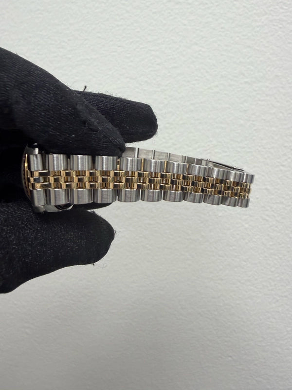 Rolex Datejust Lady Champagne Stick Dial on Jubilee Ref 69173 with Papers