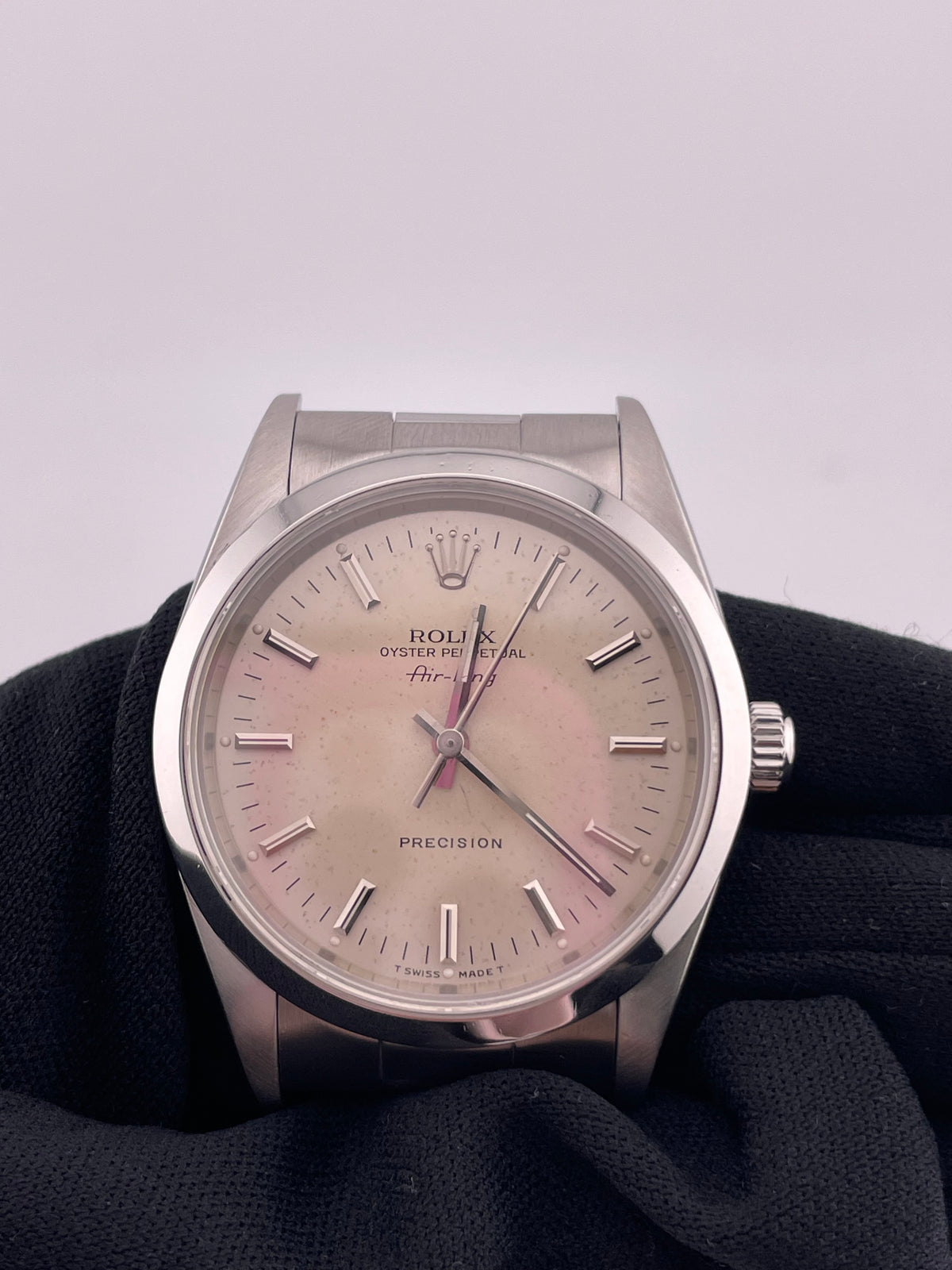 Rolex Air-King Silver Stick Dial on Oyster Bracelet Ref. 14000 1990 — view 3