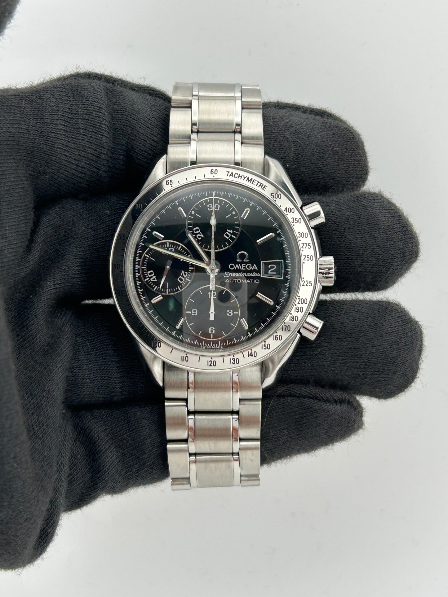 Omega Speedmaster Black Dial on Stainless Steel Bracelet Ref. 3513.50.00 — view 2