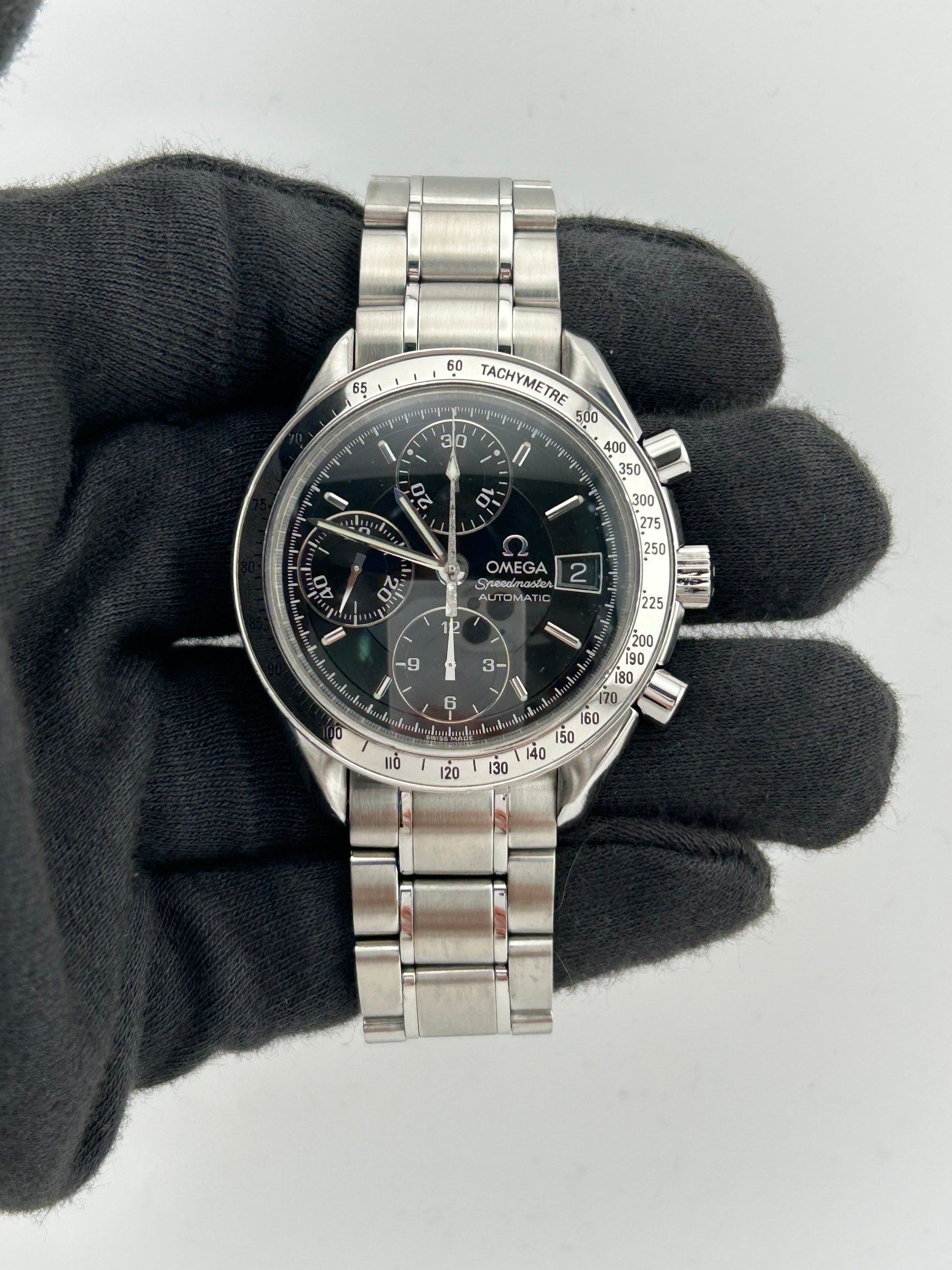 Omega Speedmaster Black Dial on Stainless Steel Bracelet Ref. 3513.50.00 — view 2