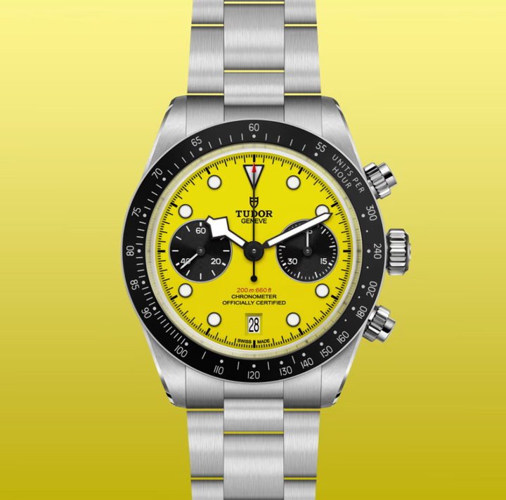 Tudor Black Bay Chrono Yellow With Black Sub Counters Dial on Stainless Steel Bracelet Ref. M79310N-0001 Complete 2026