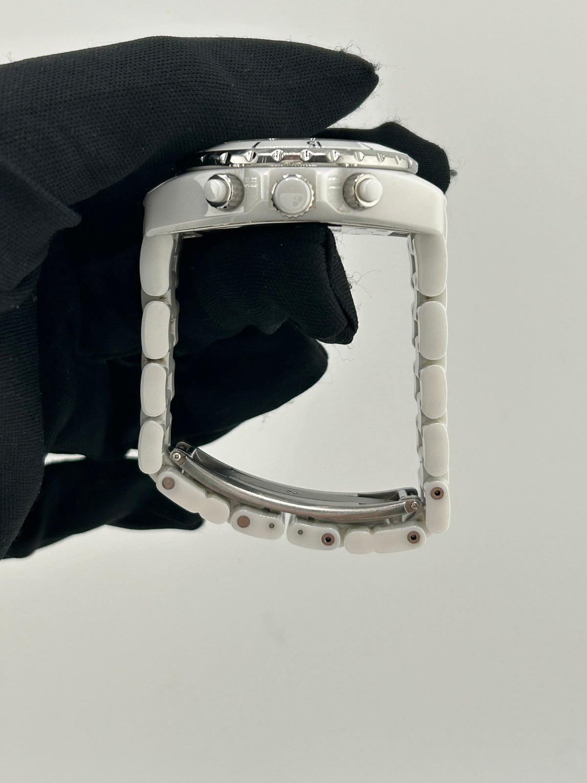 Chanel J12 Chronograph White Dial on Ceramic And Steel Bracelet Ref. H2009 — view 6
