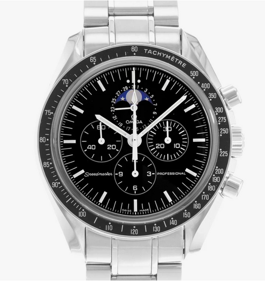 Omega Speedmaster Professional Moonwatch Black Dial on Stainless Steel Bracelet Ref. 3576.5