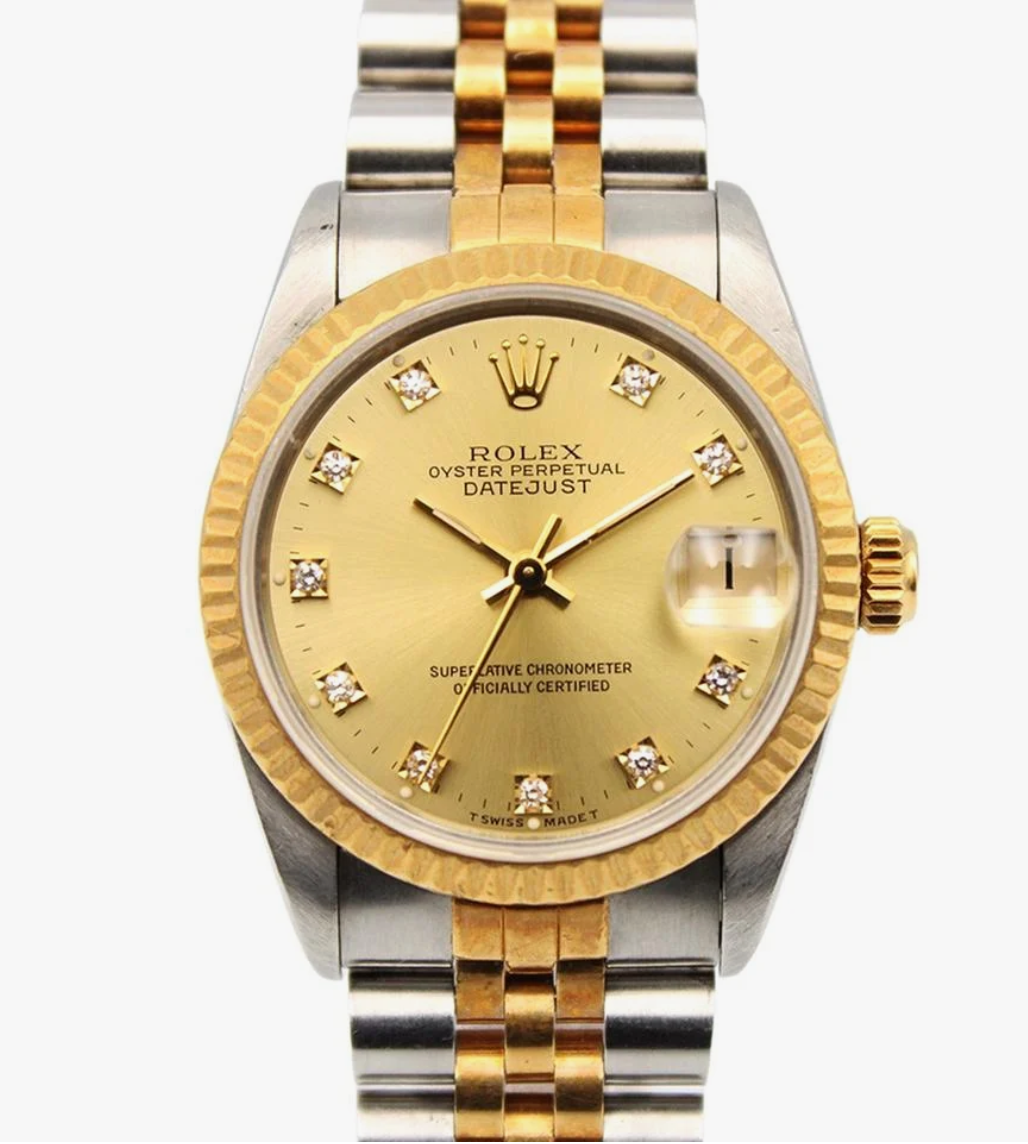 Rolex Datejust Champagne Diamond Dial on Jubilee Ref. 68273G 1987
