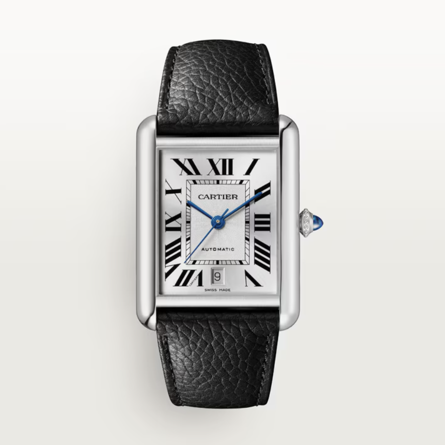 Cartier Tank Must Large Silver Roman Dial on Leather Strap Ref. 4323/WSTA0136