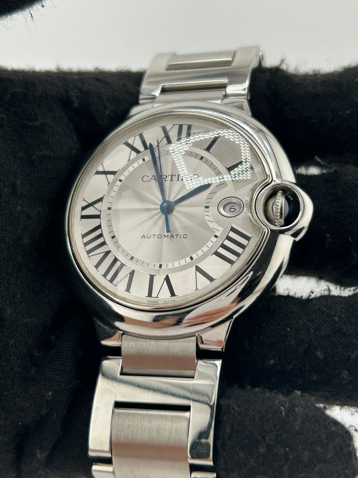 Cartier Ballon Bleu Silver Roman Numerals Dial on Stainless Steel Bracelet Ref. W69012Z4 Card 2017 — view 3