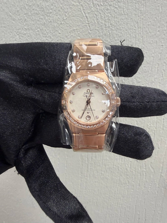 Omega Constellation Silver Diamond Dial Ref 131.55.29.20.52.001 with Card