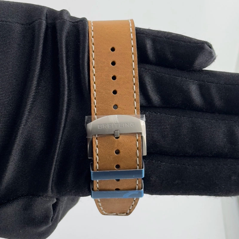 Breitling Navitimer Aviator Super 8 B&P Black Dial on Brown Calf Leather Strap Ref AB2040 with Papers 2024