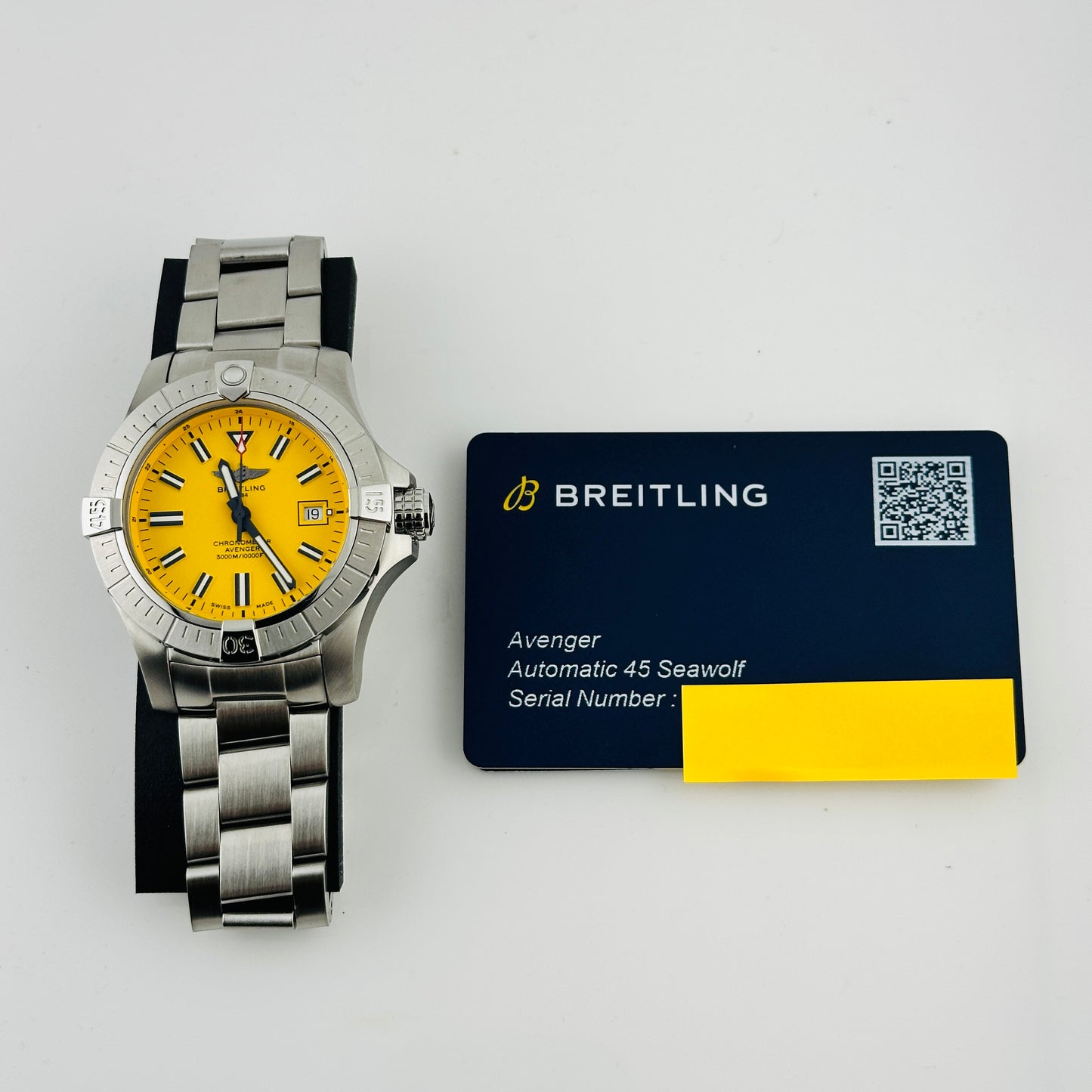 Breitling Avenger Seawolf Yellow Dial on Stainless Steel Bracelet Ref. A17319 Card 2024 — view 7
