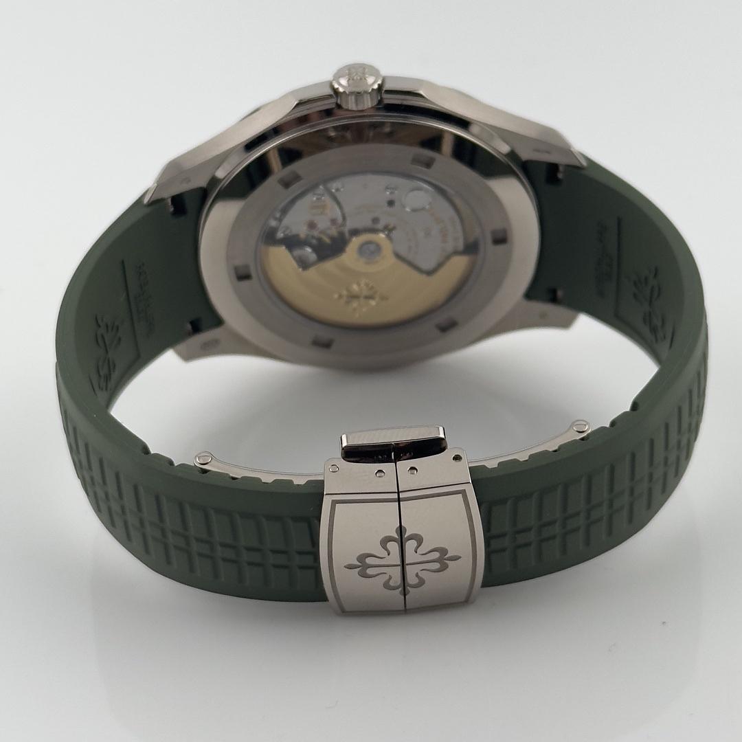 Patek Philippe Aquanaut Khaki Green Dial on Strap Ref. 5168G-010 Papers 2021 — view 4