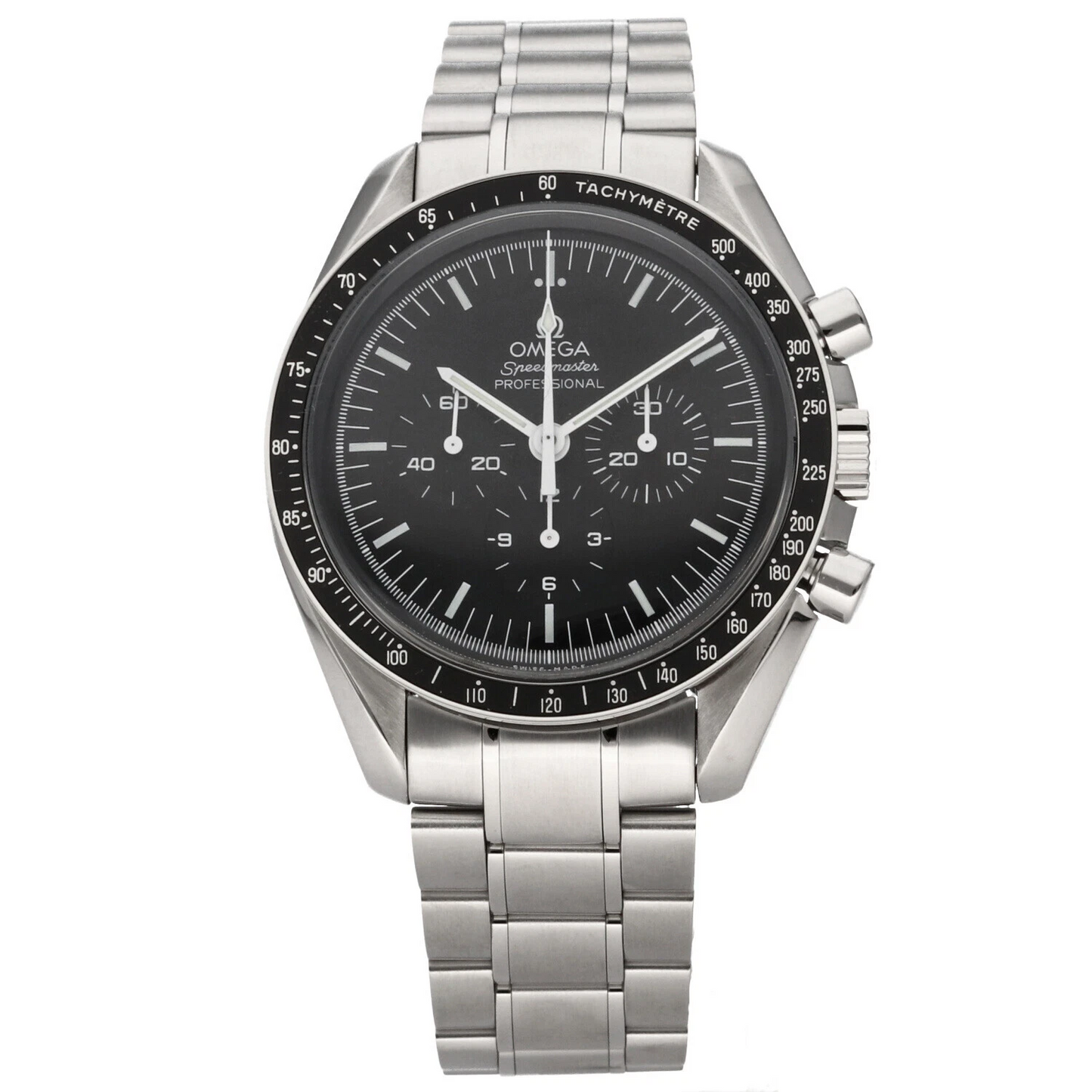 Omega Speedmaster Moonwatch Professional Black Dial on Stainless Steel Bracelet Ref. 3572.5