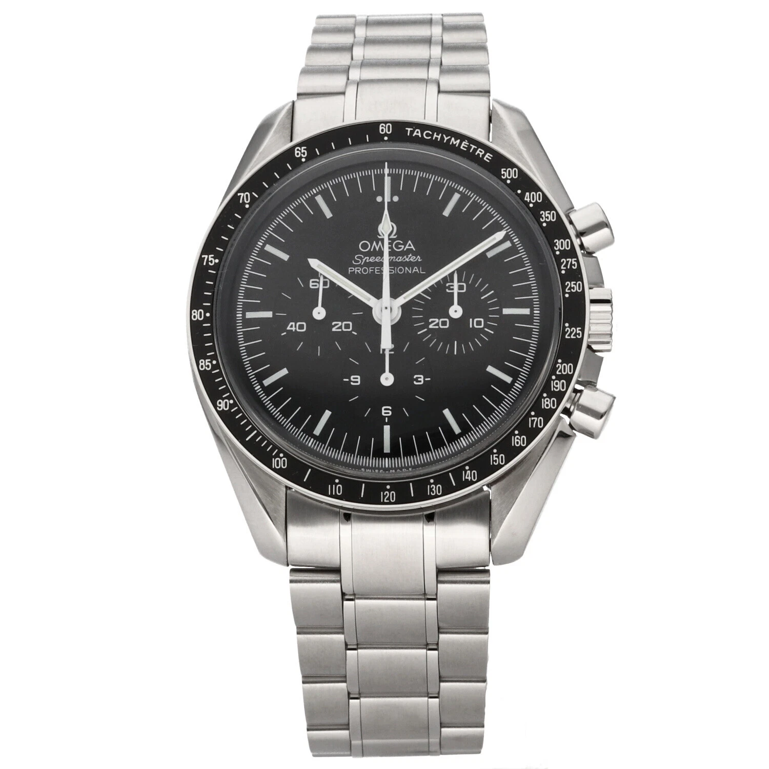 Omega Speedmaster Moonwatch Professional Black Dial on Stainless Steel Bracelet Ref. 3572.5
