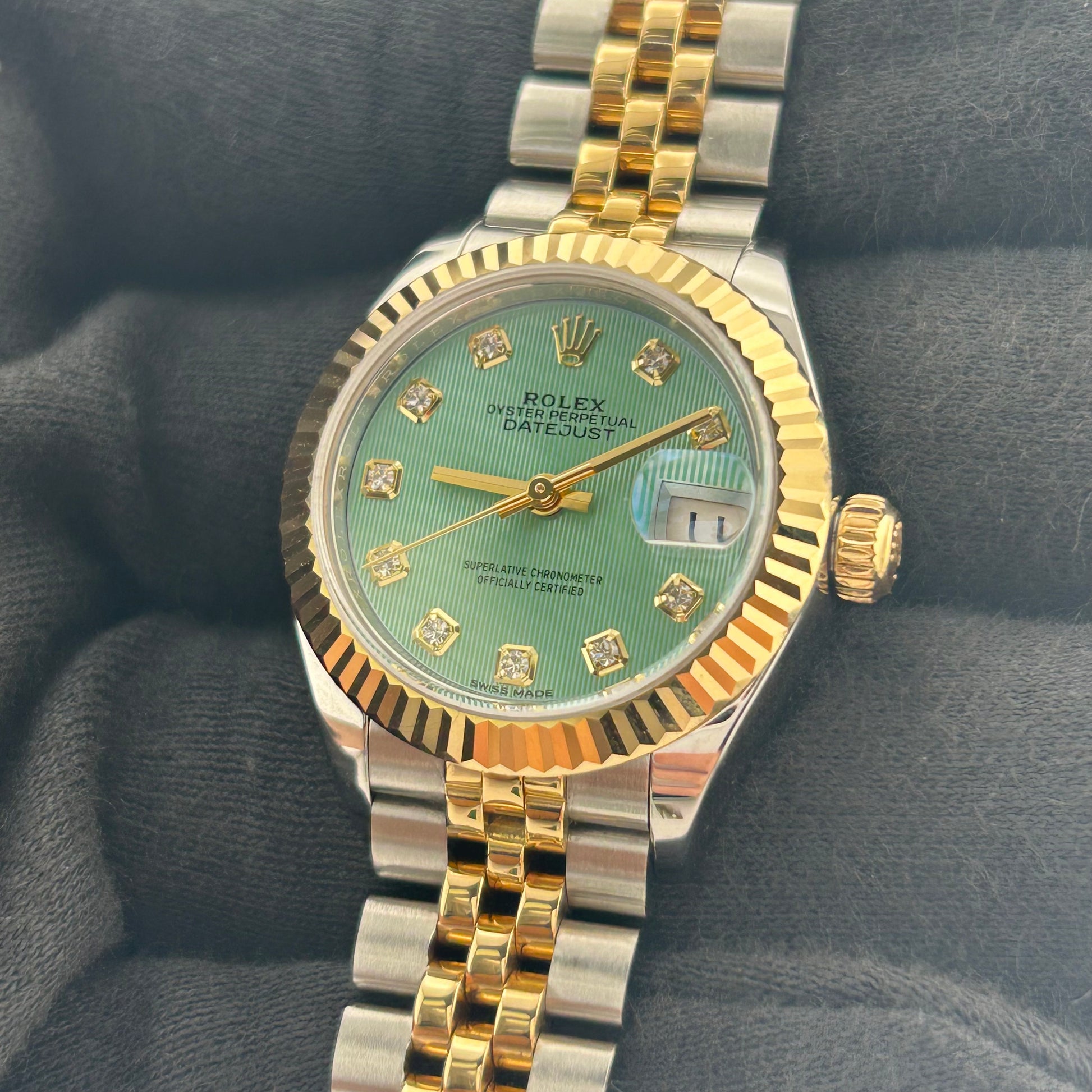 Rolex Datejust Lady Mint Green Diamond Dial on Jubilee Ref. 279173 Card 2017 — view 3