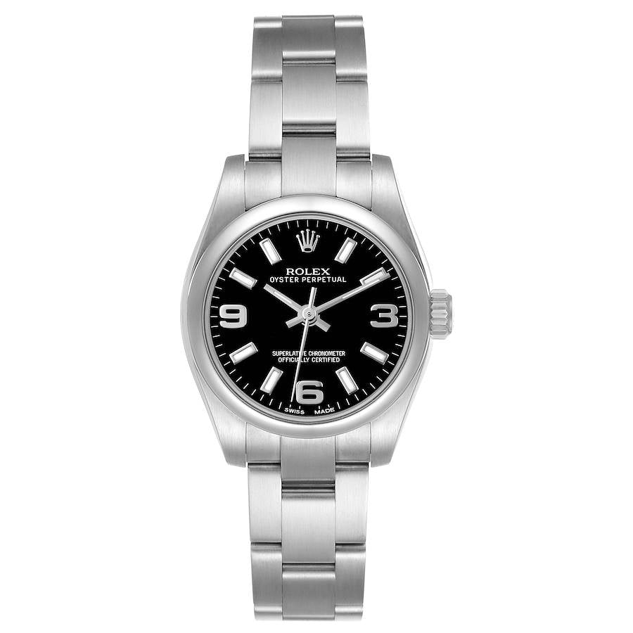 Rolex Oyster Perpetual Black Dial on Oyster Bracelet Ref. 176200 Card 2017