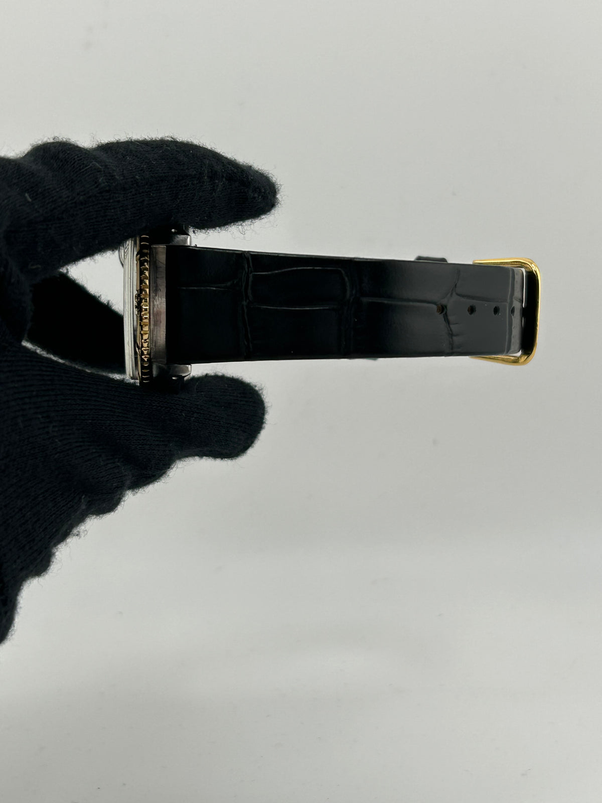 Rolex Datejust Turn-o-Graph Champagne Stick Dial on Generic Black Leather Band Ref. 6609 1958 — view 4