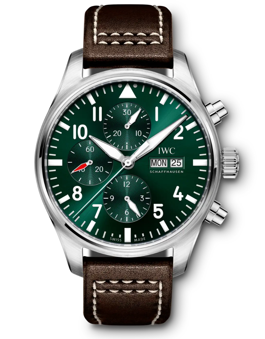 Iwc Pilot's Watch Chronograph Edition Racing Green Dial on Leather Ref. IW377726 Complete 2019