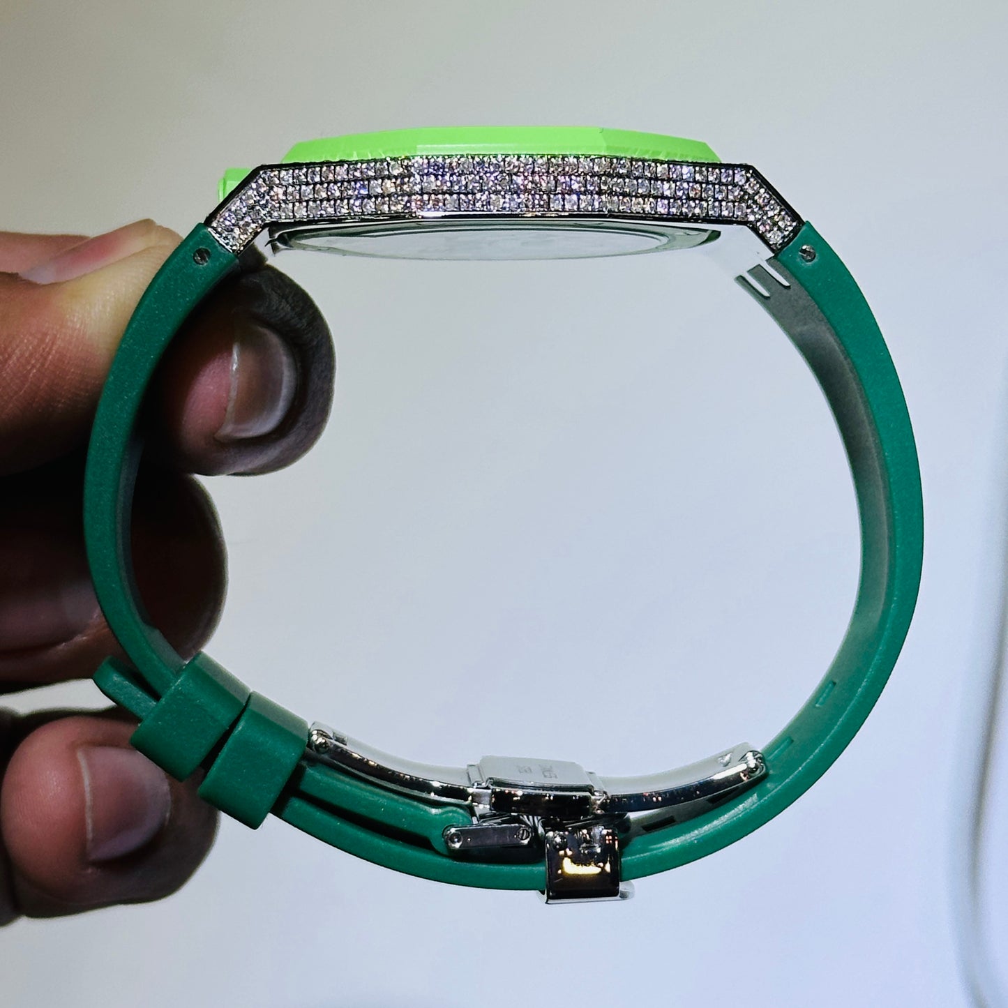 Audemars Piguet X Swatch Royal Pop Green Eight Green Dial on Rubber Strap Ref. SSX03G100N Complete 2026 — view 9