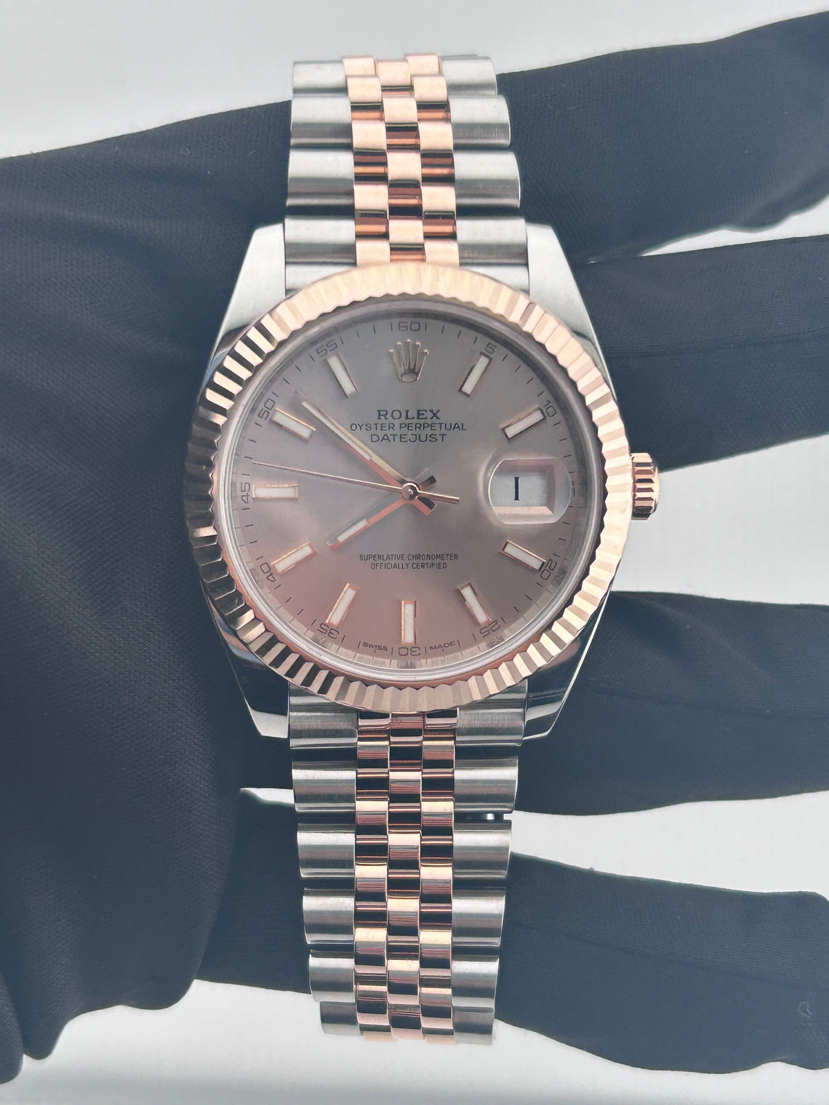 Rolex Datejust 41 Sundust Index Dial on Jubilee Ref. 126331 Card — view 2