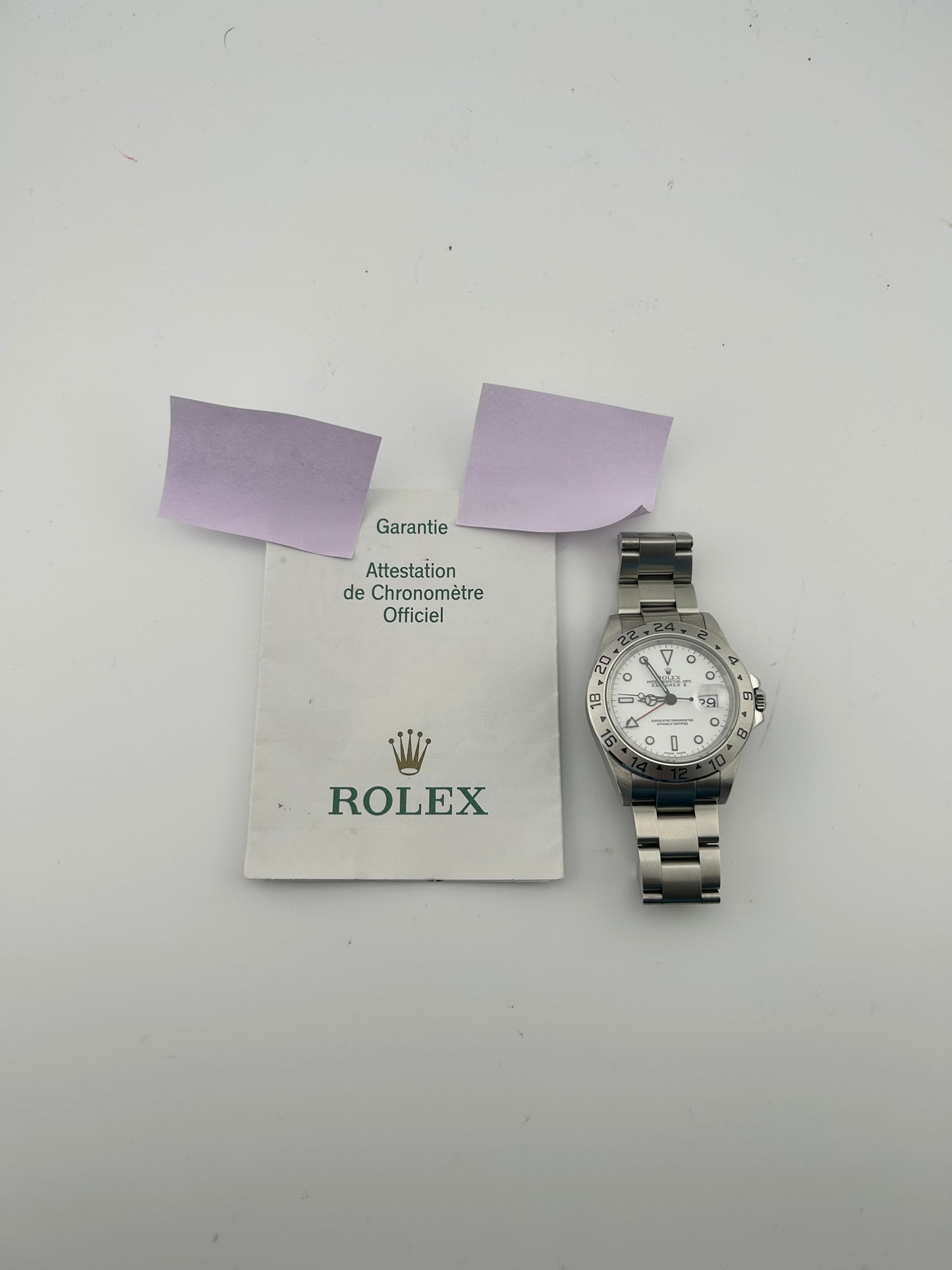 Rolex Explorer II White Dial on Oyster Ref. 16570 Papers 2005 — view 7