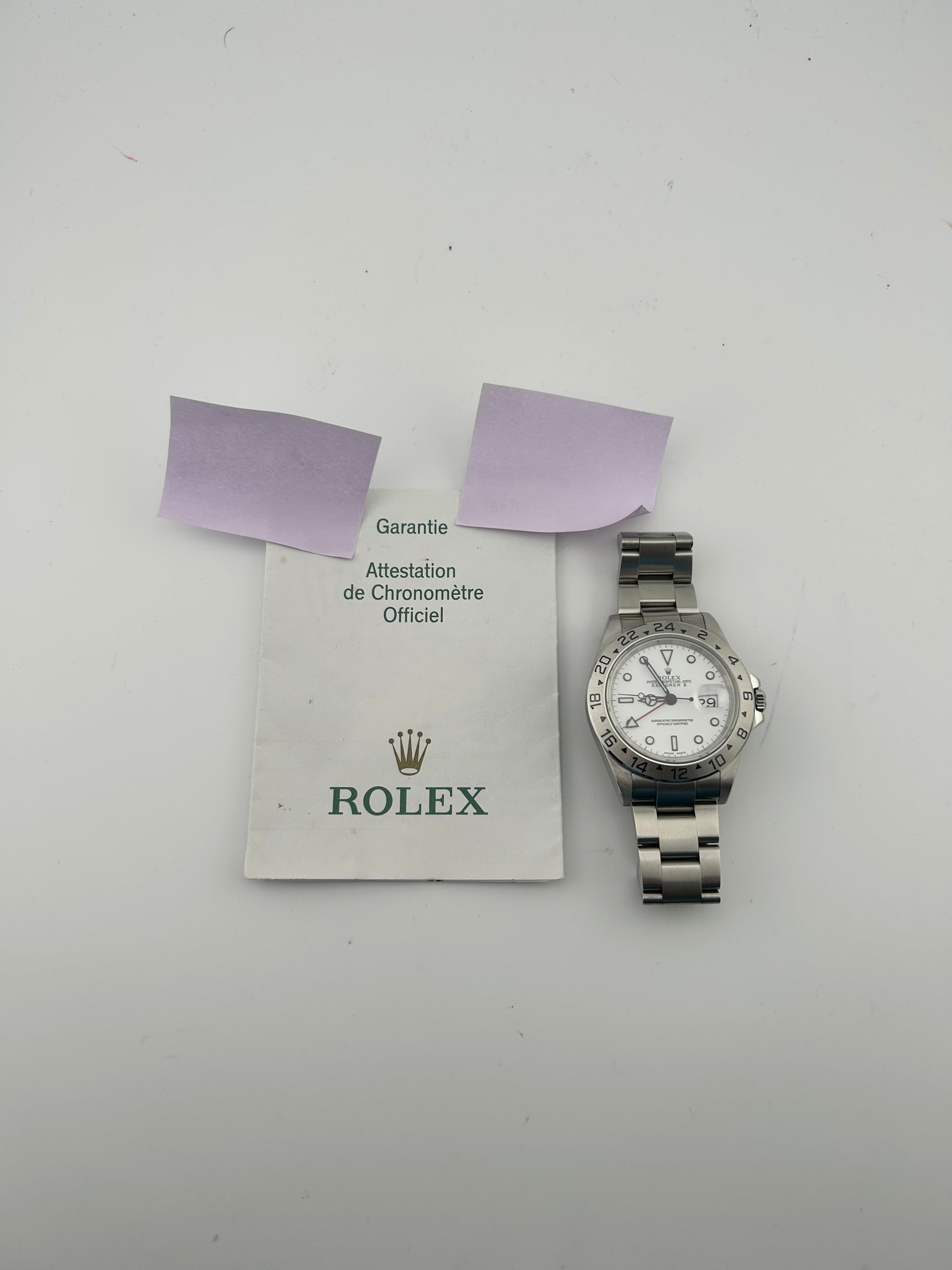 Rolex Explorer II White Dial on Oyster Ref. 16570 Papers 2005 — view 7