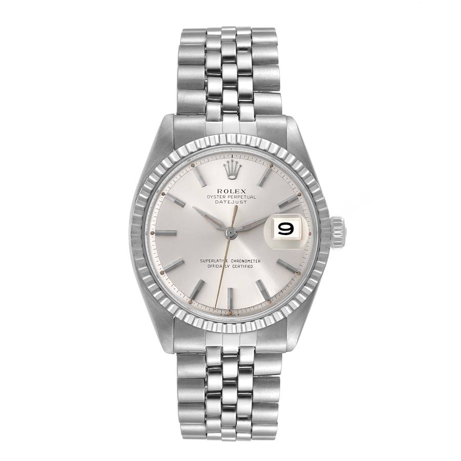Rolex Datejust Silver Stick Dial on D Link Jubilee Bracelet Ref. 1603 1962